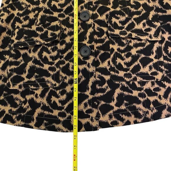 Linea Louis Dell'Olio Jacket Womens XS Brown Black Leopard Animal Print EUC - Picture 3 of 10